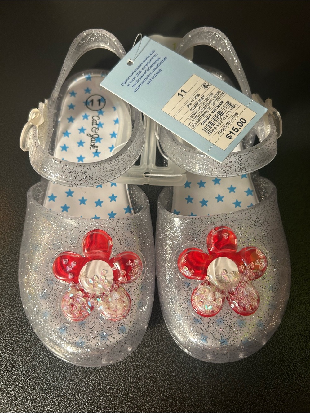 Cat & Jack Lainey Jelly Shoes Size 11